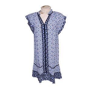Women's Loft Petite‎ Floral Flutter Swing Dress Size S
